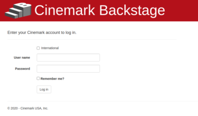 Cinemark Backstage Login