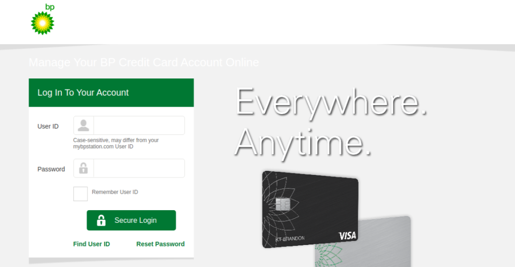 BP Credit Card Login